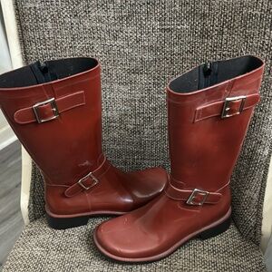 Donald J Pliner rubber moto rain boot size 9
